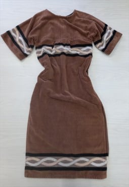 00s Vintage Towelling Robe Pattern Detail