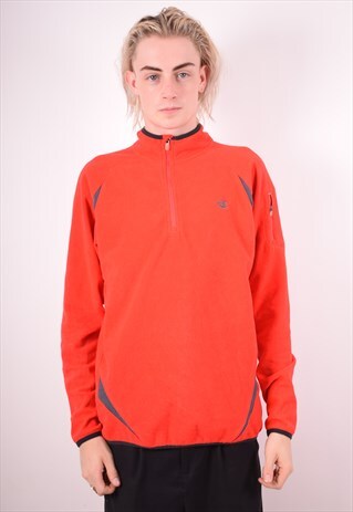 CHAMPION MENS VINTAGE FLEECE JUMPER MEDIUM RED 90S