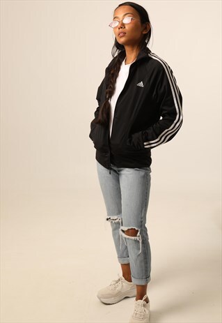 VINTAGE ADIDAS EMBROIDERED LOGO TRACK JACKET