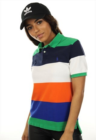 VINTAGE RALPH LAUREN STRIPED POLO SHIRT TOP