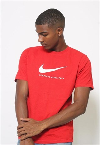 VINTAGE NIKE LOGO T-SHIRT RED