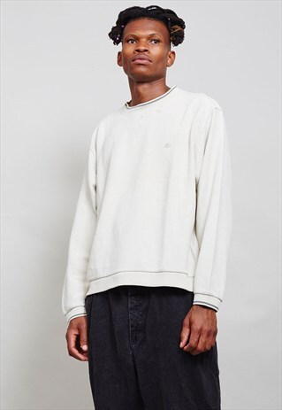 VINTAGE RIBBED 90'S BEIGE CHAMPION SWEATER