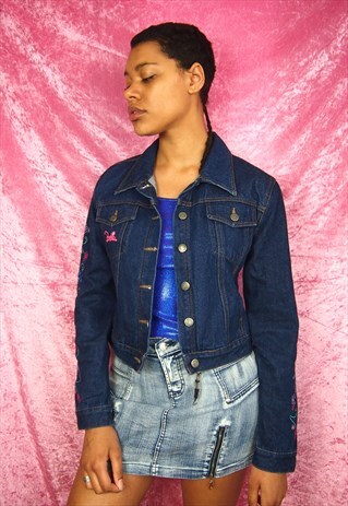DENIM JACKET WITH EMBROIDERY