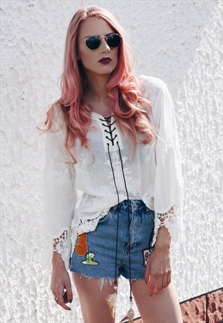 EMBROIDERED BOHO TOP