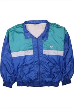 Vintage 90's Erima Windbreaker Lightweight Full Zip Up Blue