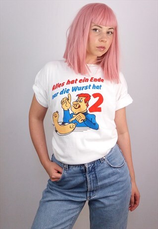 VINTAGE 80'S UNISEX RETRO COMICS CARTOON PRINT T-SHIRT