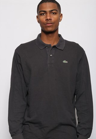 VINTAGE LACOSTE RUGBY SHIRT BLACK