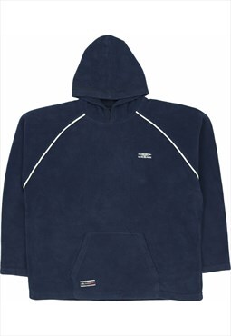 Umbro 90's Spellout Pullover Hoodie XLarge Navy Blue