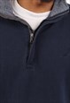 VINTAGE NAUTICA QUARTER ZIP NAVY SWEATSHIRT