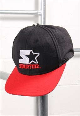 Vintage Starter Snap Back Cap in Black Baseball Summer Hat