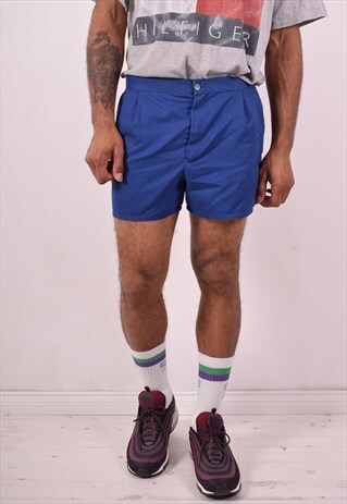 LACOSTE MENS VINTAGE SHORTS W34 BLUE 90S