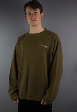 VINTAGE NIKE SWEATSHIRT IN BROWN WITH EMBROIDERY
