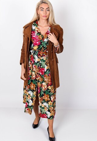 VINTAGE FLORAL PATTERNED MAXI DRESS ACD29