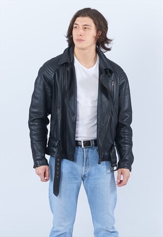 VINTAGE DHAGA LEATHER BIKER JACKET