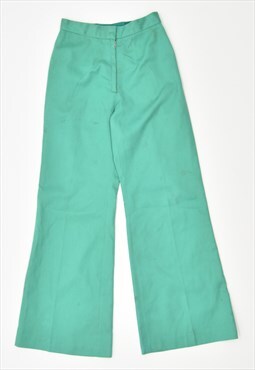 Vintage Trousers Flare Casual Green