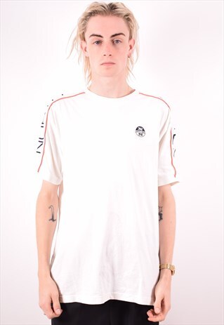 NORTH SAILS MENS VINTAGE T-SHIRT TOP XXL WHITE 90S