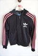 Vintage Adidas Trefoil logo Hoodie Jumper Jacket with zipper