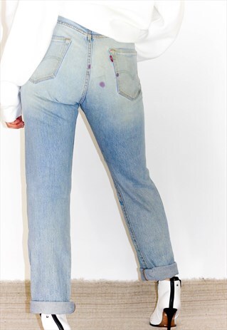 VINTAGE 501 SKINNY FIT GRUNGE STONEWASH LEVI JEANS