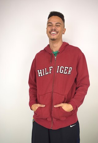VINTAGE 90'S TOMMY HILFIGER ZIP UP HOODIE