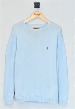 Vintage Yves Saint Laurent Sweater Blue Large