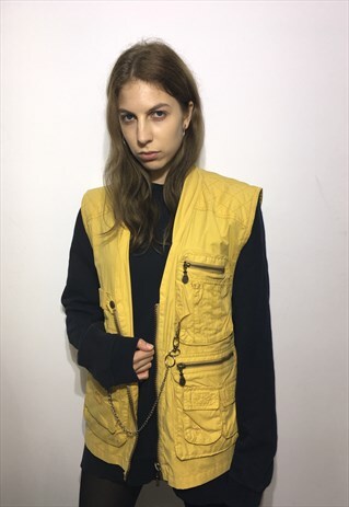VINTAGE 90' OLDSCHOOL AMAZING YELLOW CAMEL VEST