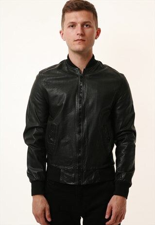 90S VINTAGE MARC JACOBS OLDSCHOOL LEATHER JACKET 13754