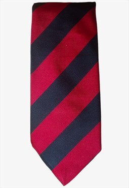 Vintage Red & Black Striped Tie