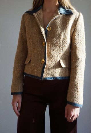 Y2K DOLCE & GABBANA DENIM BLAZER JACKET - VINTAGE D&G JEANS