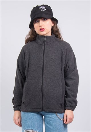 COLUMBIA VINTAGE DARK GREY FLEECE JACKET
