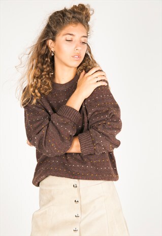 VINTAGE 80S CASUAL KNIT JUMPER / R02774