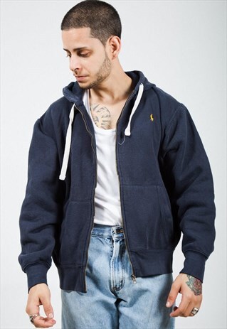 ON SALE - VINTAGE 90S POLO RALPH LAUREN ZIP HOODIE / S5515