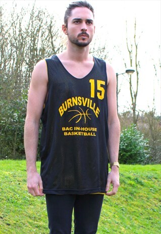 VINTAGE 90S USA COLLEGE BASKETBALL JERSEY VEST - LARGE