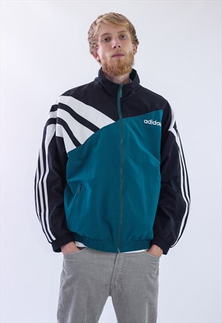 RARE VINTAGE MENS ADIDAS TRACK SUIT TEAM WINDBREAKER JACKET