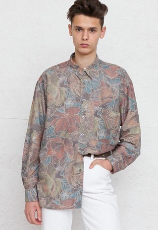 VINTAGE GREY BLUE LONG SLEEVE SHIRT