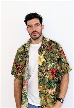Vintage 90s Jungle Print Shirt