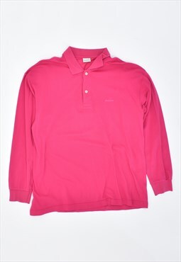 Vintage 90's Diadora Polo Shirt Long Sleeve Pink