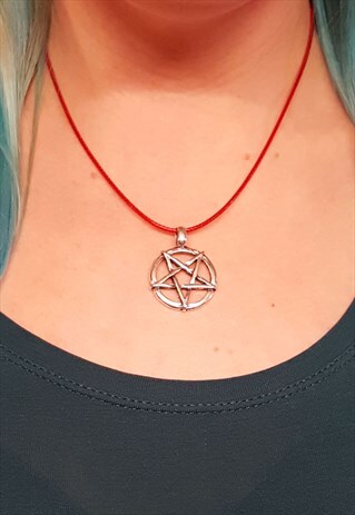 PENTAGRAM PENDANT RED NECKLACE