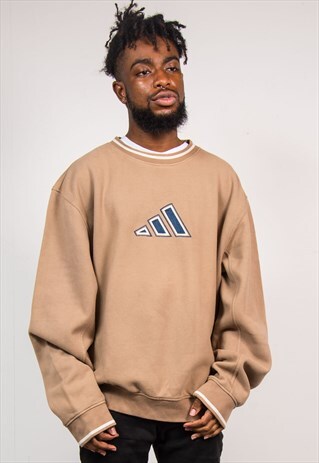 90'S VINTAGE BEIGE ADIDAS SWEATSHIRT JUMPER