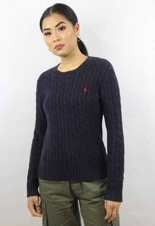 VINTAGE RALPH LAUREN NAVY JUMPER