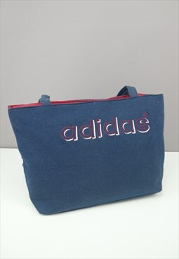 Vintage Adidas Embroidered Rework Bag in Blue with Logo