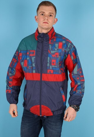 VINTAGE WINDBREAKER JACKET IN MULTI NJ764