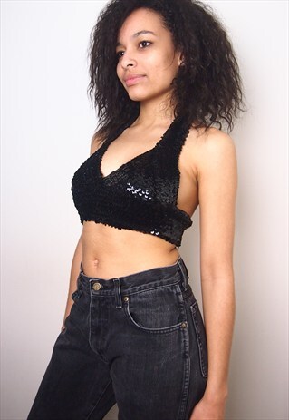 VINTAGE 90S GLITTER CROP TOP