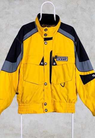 VINTAGE 90S LIMITED AIR SKI JACKET YELLOW BLACK LARGE