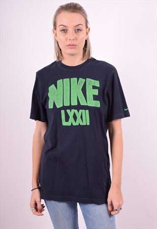 NIKE WOMENS VINTAGE T-SHIRT TOP SMALL BLACK 90'S