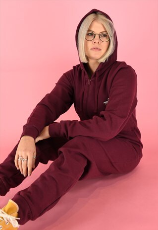 G&G UNISEX BURGUNDY GOOSE ONESIE