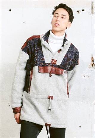 VINTAGE 80S AZTEC FLEECE SWEATSHIRT