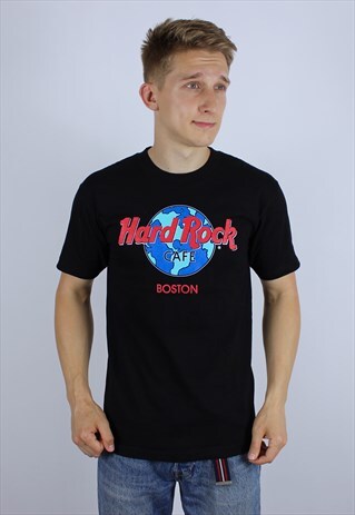 VINTAGE HARD ROCK CAFE BOSTON T-SHIRT PRINT