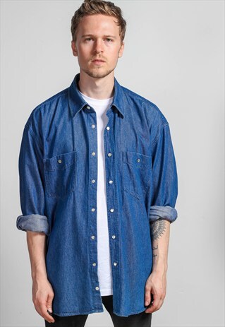 VINTAGE OVERSIZED DENIM SHIRT