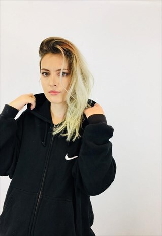 VINTAGE NIKE SWOOSH EMBROIDERED HOODIE