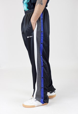 VINTAGE 90S BLACK TRACKSUIT BOTTOMS